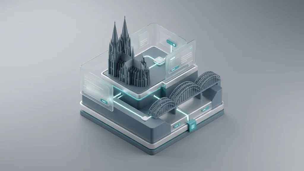 Abstrakte Darstellung der Stadt Köln